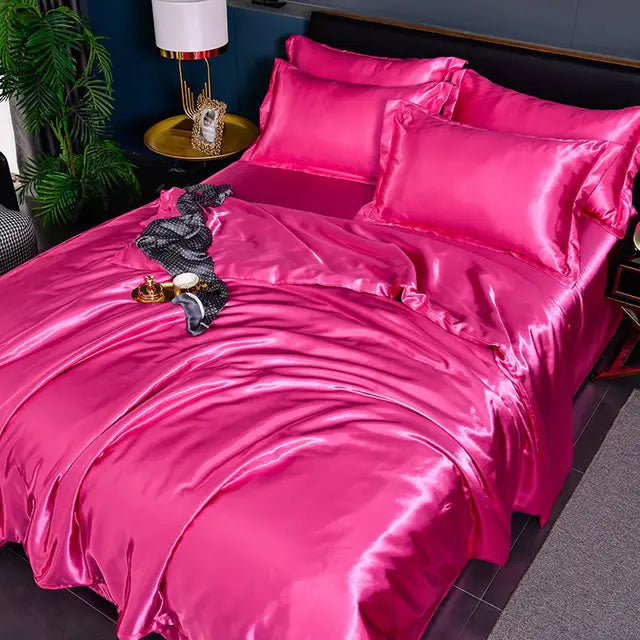 Transformez votre lit en havre de paix: housse de couette en satin de luxe, élégante, confortable et très douce.