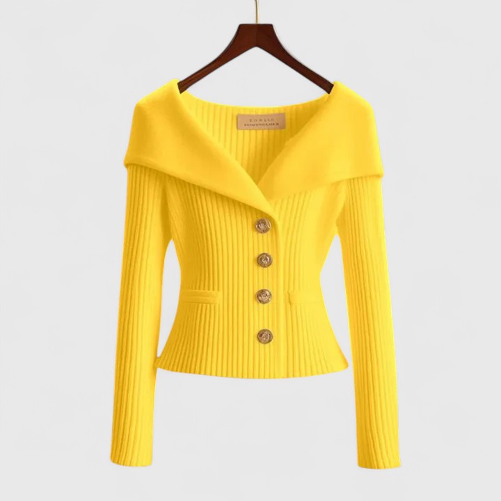 Pull femme tendance col V, manches longues. Indispensable pour une garde-robe chic et actuelle.