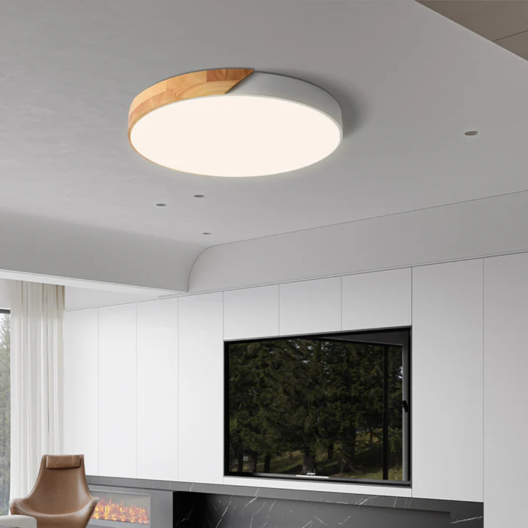 Luminaire LED Delos Skandi, installation facile, ambiance chaleureuse et lumineuse.