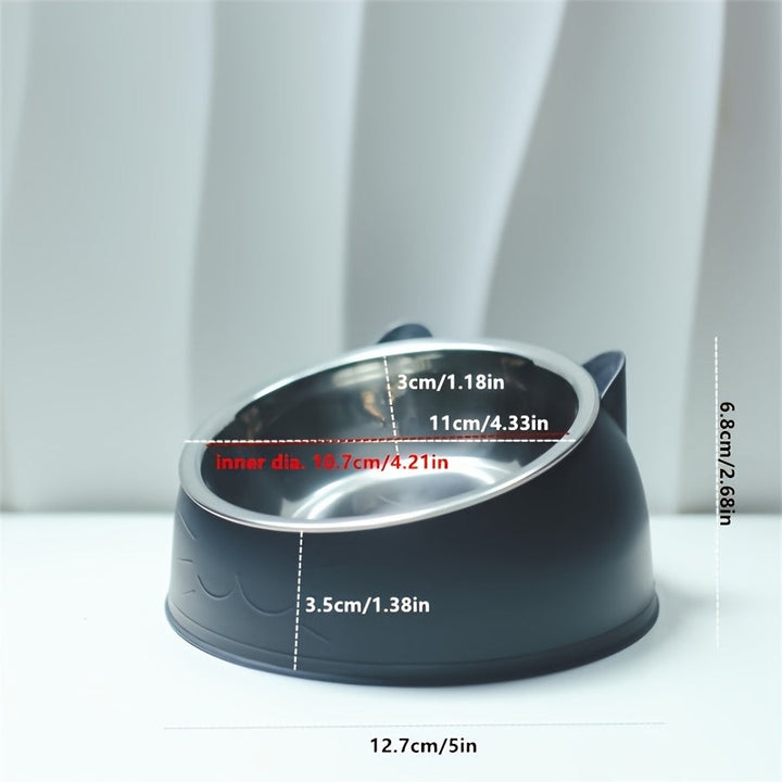 Bol double surélevé en inox antidérapant pour chien, idéal pour l'alimentation et le confort digestif.