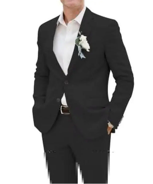 Ensemble deux pièces slim pour homme, un costume loisir moderne et chic. Idéal pour une mode masculine élégante.