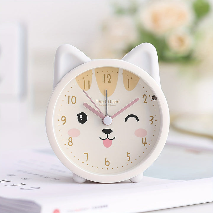 Adorable réveil lapin rose BunnyTime, horloge silencieuse et veilleuse pour chambre d'enfant. Idéal décoration.