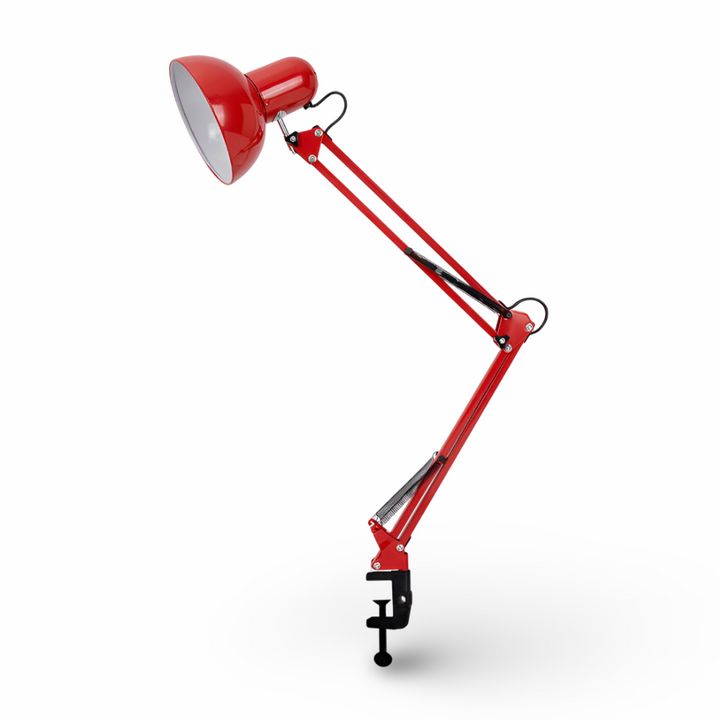 Lampe de bureau LED pratique avec pince. Bras long réglable, fournit un éclairage puissant pour travail et lecture.