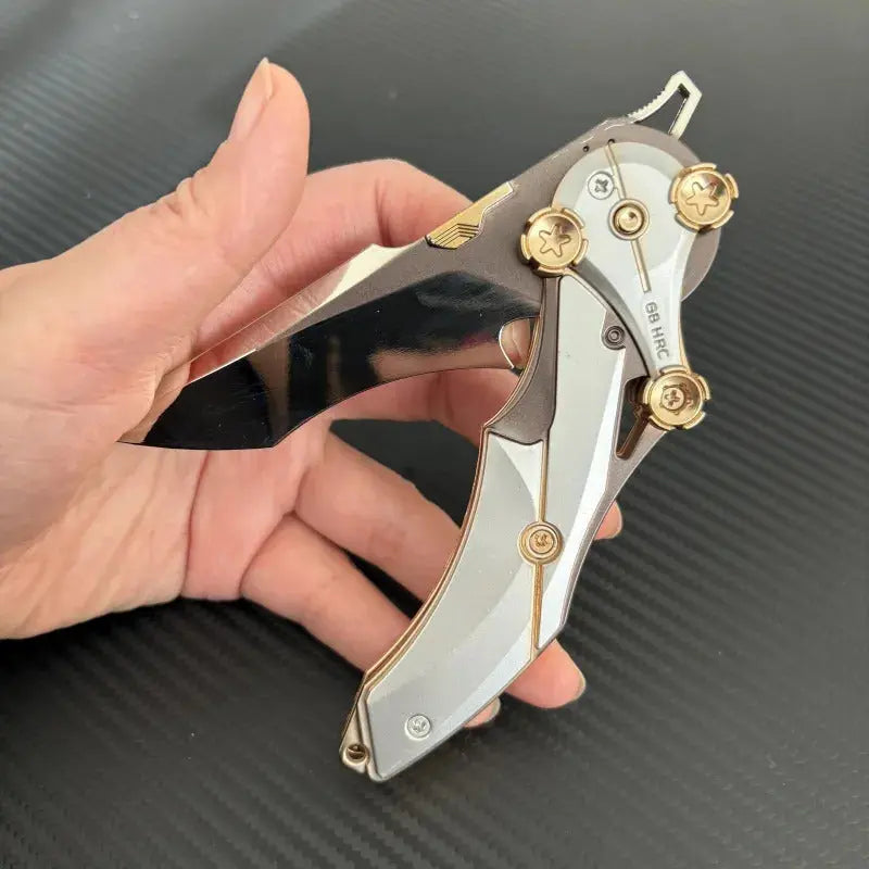 Couteau de collection EDC compact, modèle tout métal avec lame haute performance 8Cr13Mov.