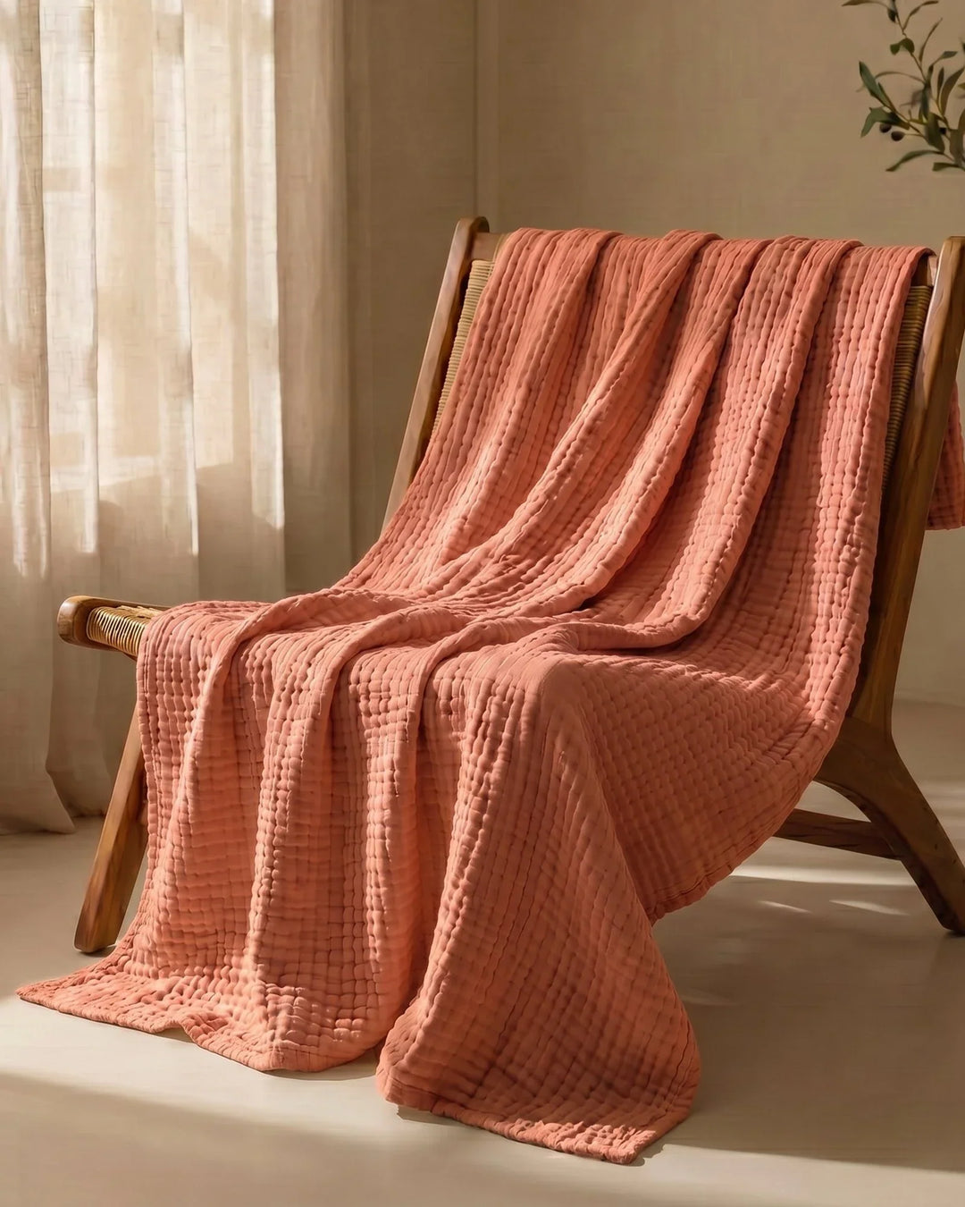 Plaid en coton, confortable, respirant et élégant, pour sublimer votre intérieur.