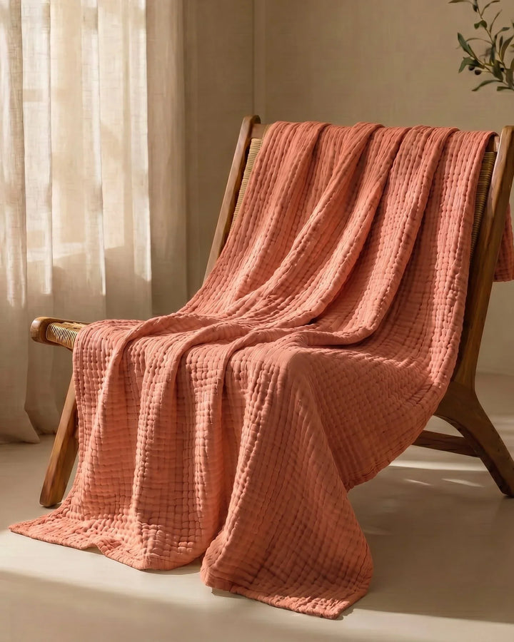 Plaid en coton, confortable, respirant et élégant, pour sublimer votre intérieur.