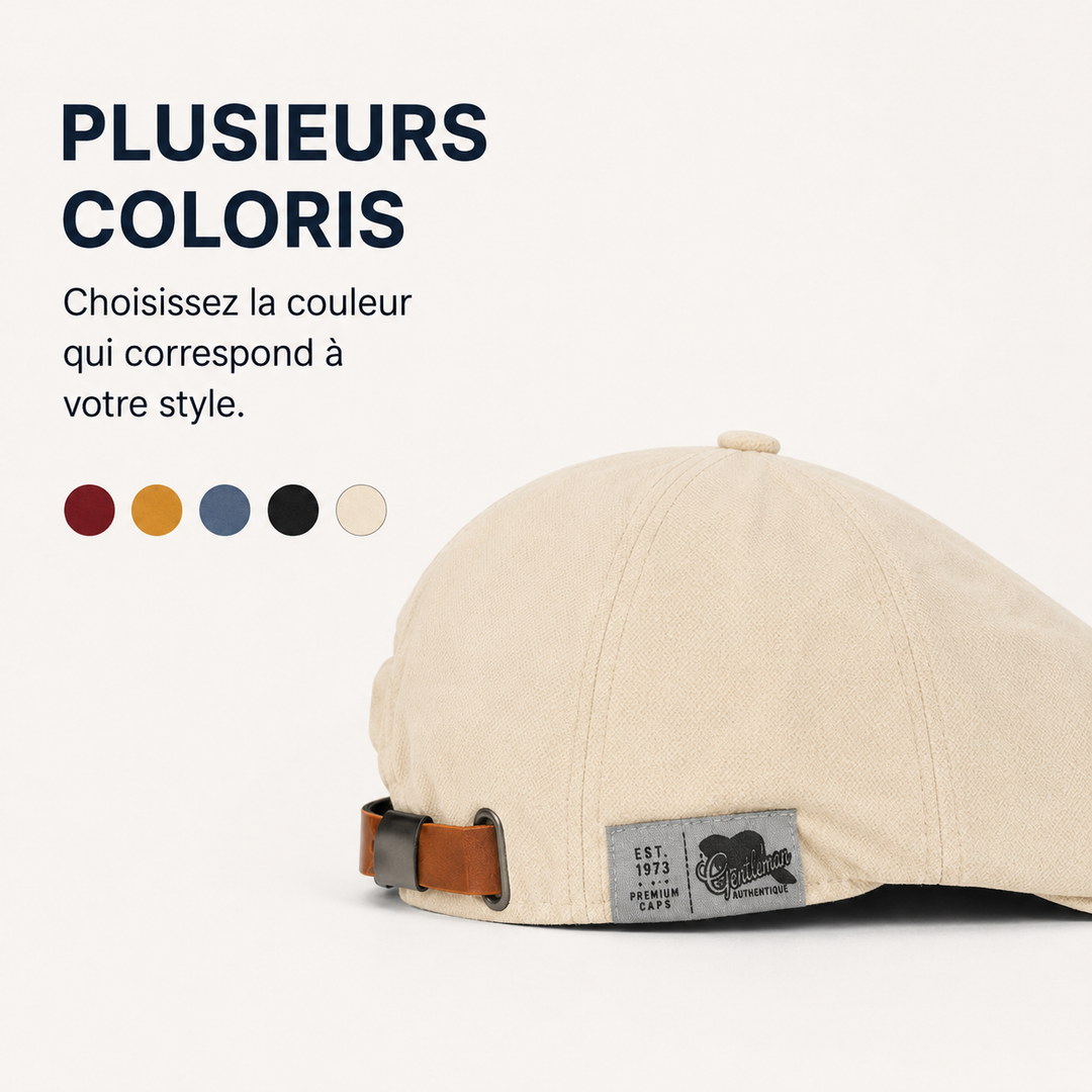 Béret homme en coton doux, ajustable et élégant, un must-have mode.
