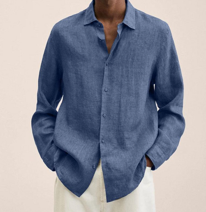 Chemise homme en lin léger et respirant, idéale pour les chaudes journées d'été.