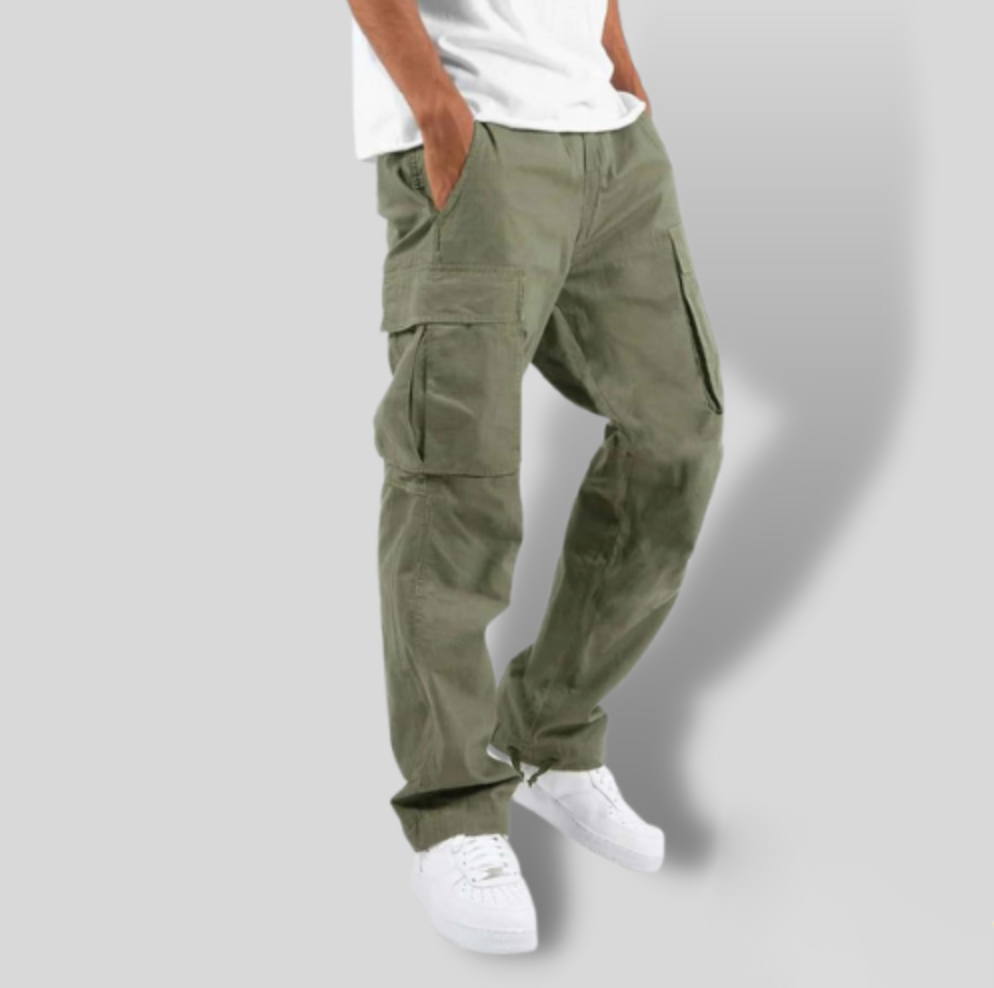 Pantalon droit homme respirant et élégant, parfait pour mode masculine automne, look moderne.