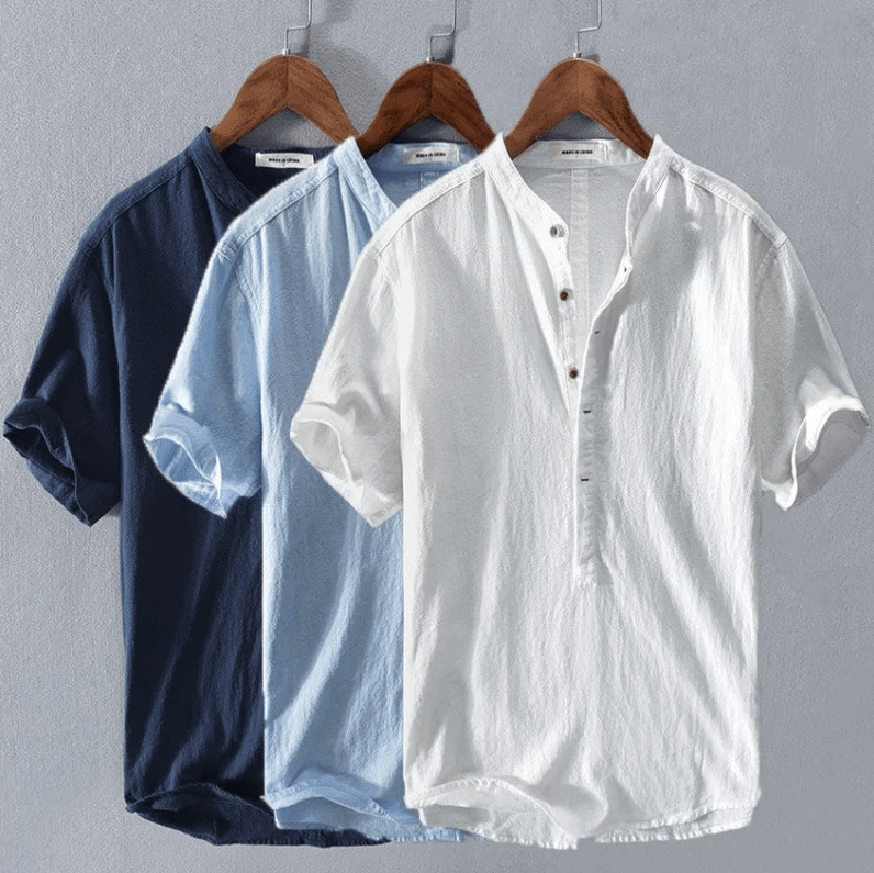 Chemise homme coupe relax, style Provence. Parfaite pour un look casual ou chic en toute légèreté.