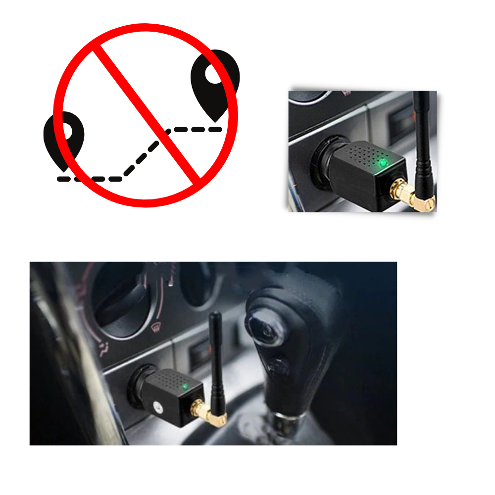 Brouilleur GPS anti-suivi pour voiture, bloqueur de signal 12V, garantit la confidentialité et la sécurité auto.