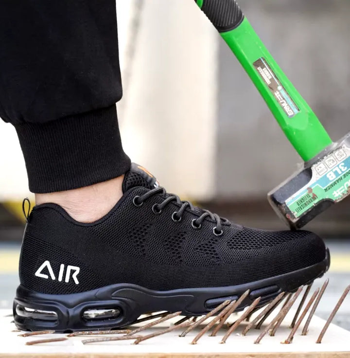 Chaussures de sécurité homme légères et antidérapantes, protection anti-perforation pour industrie et bricolage.
