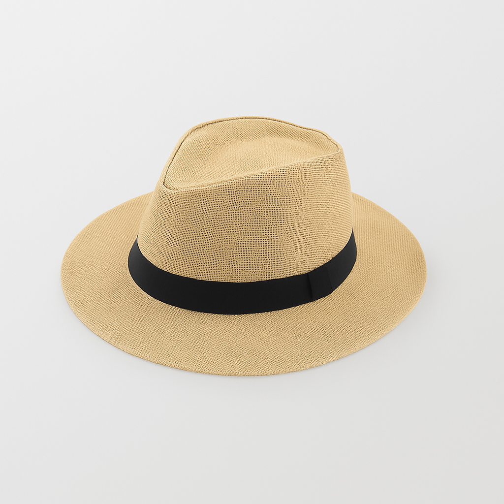 Chapeau Panama mode unisexe, léger et élégant, parfait pour compléter votre tenue d'été avec style.