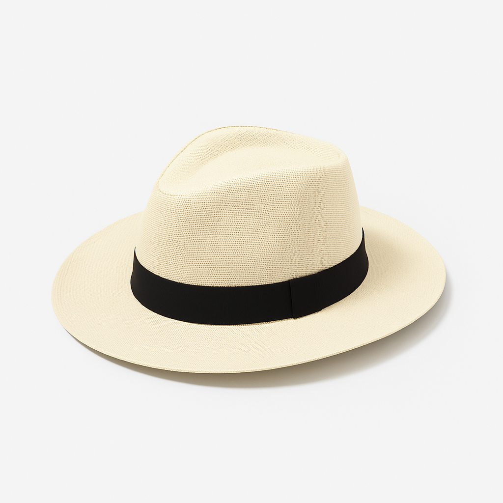 Chapeau Panama léger tressé unisexe, élégant. Idéal pour l'été, la plage, offrant une protection solaire mode.