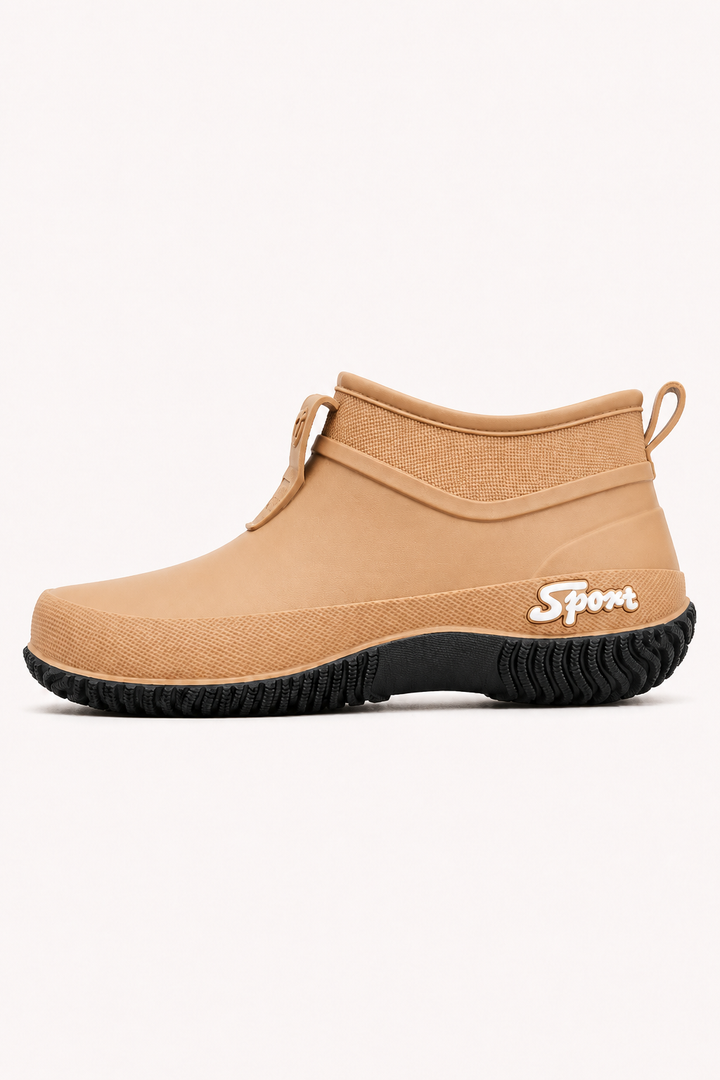 Bottines Birte femme imperméables et légères pour la pluie. Semelle antidérapante pour jardinage et automne.