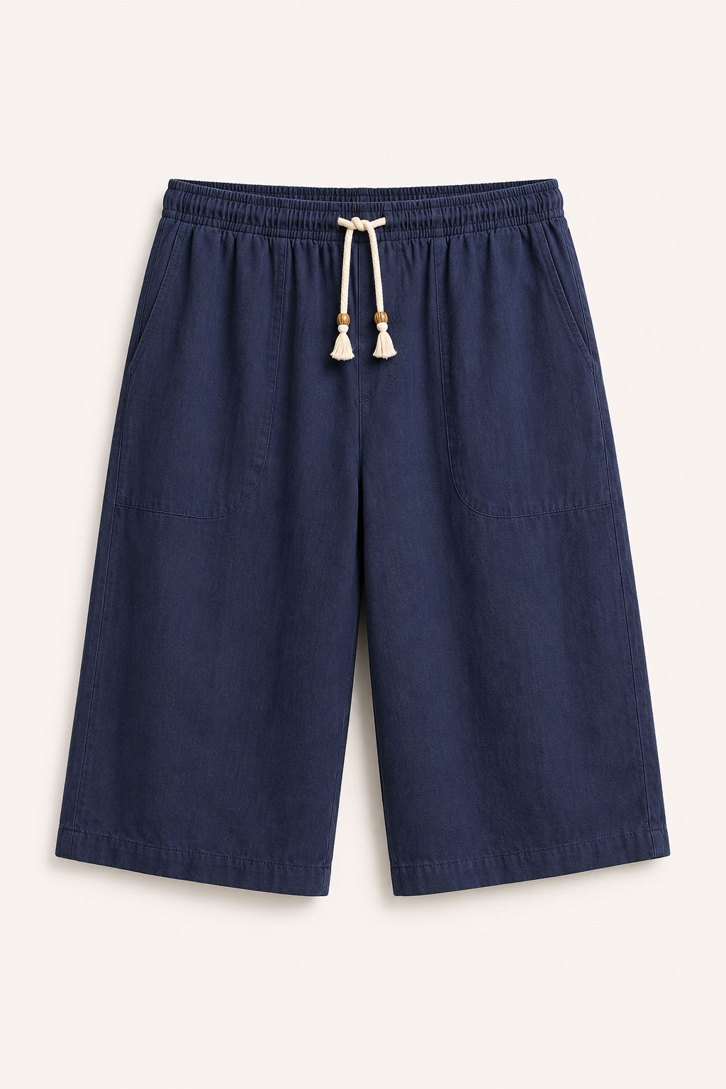 Pantalon court homme, bermuda décontracté avec taille élastique, idéal pour l'été et les vacances.