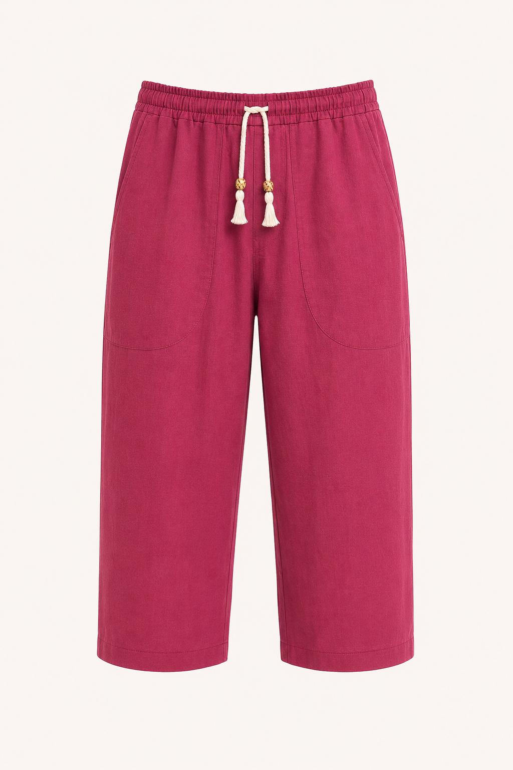 Pantalon court homme avec taille élastique, confort garanti pour l'été, la plage et les loisirs.