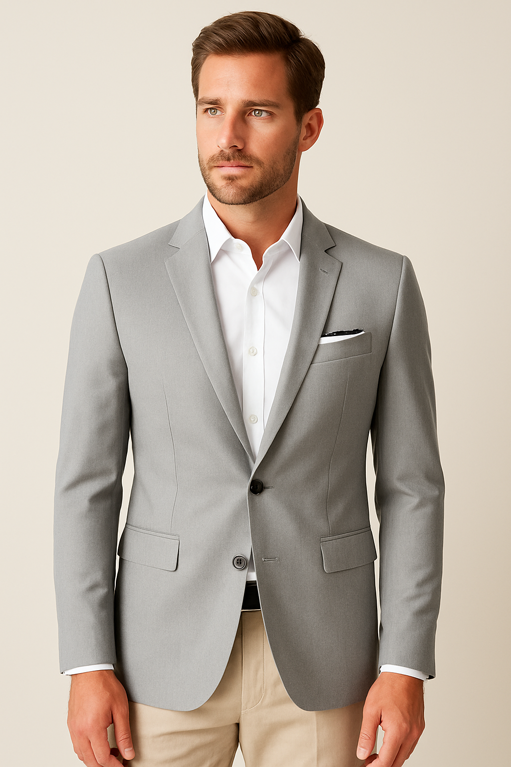 Blazer homme gris anthracite, style smart casual. Idéal pour look moderne et confortable.