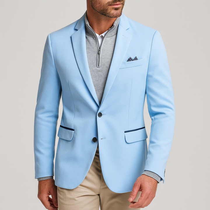 Blazer homme moderne, tissu de qualité. Idéal pour confort et style au quotidien.
