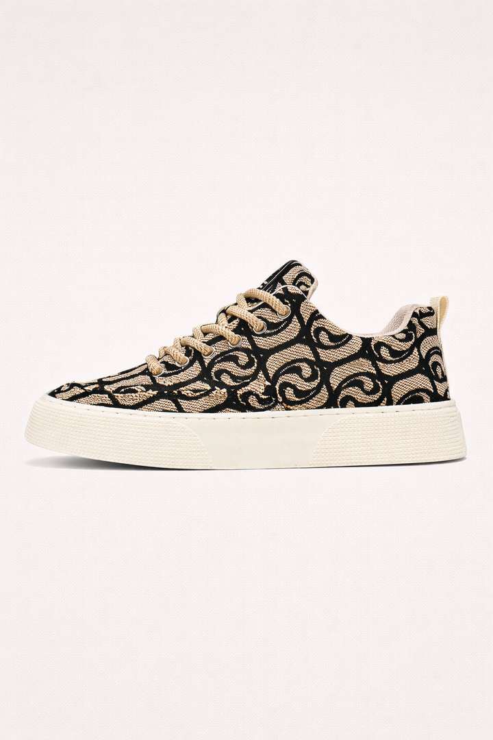 Baskets Mauro pour hommes en tissu jacquard, style urbain décontracté. Idéales pour le confort quotidien.
