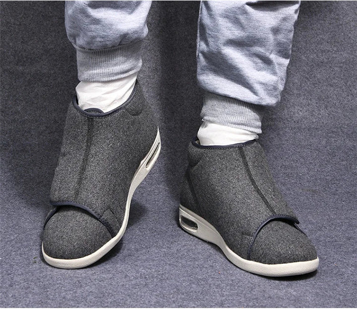 Chaussures orthopédiques ergonomiques unisexe, chaudes et larges, conçues pour les pieds diabétiques.