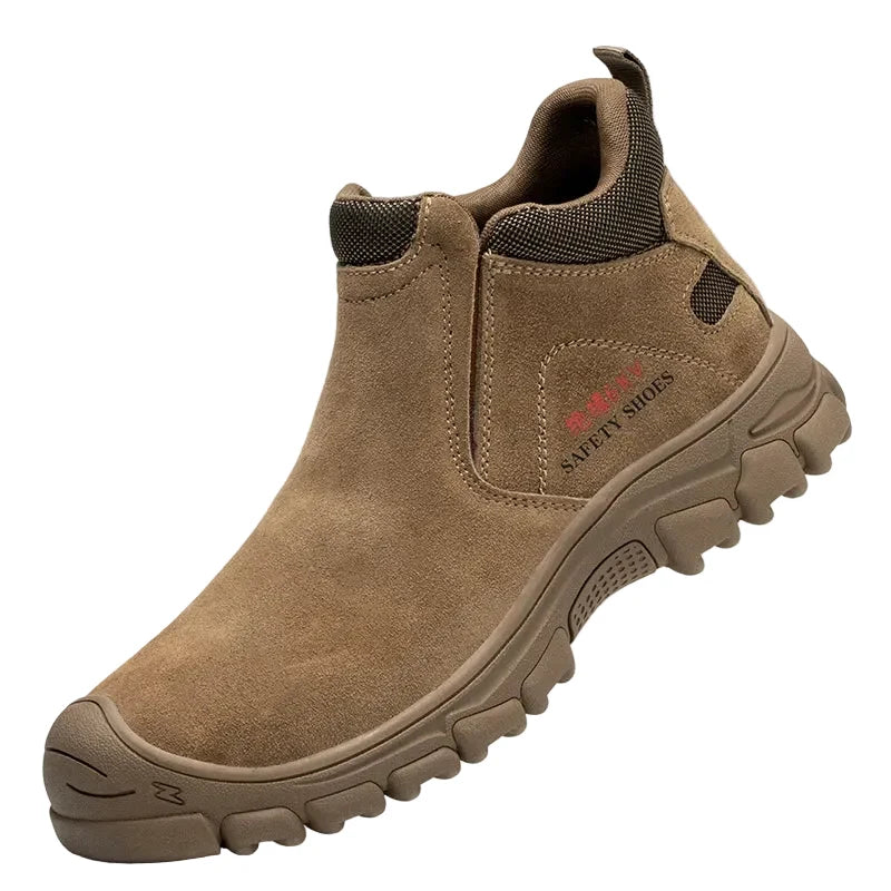 Chaussures de sécurité homme résistantes à enfiler, confortables pour le travail, protection antidérapante.