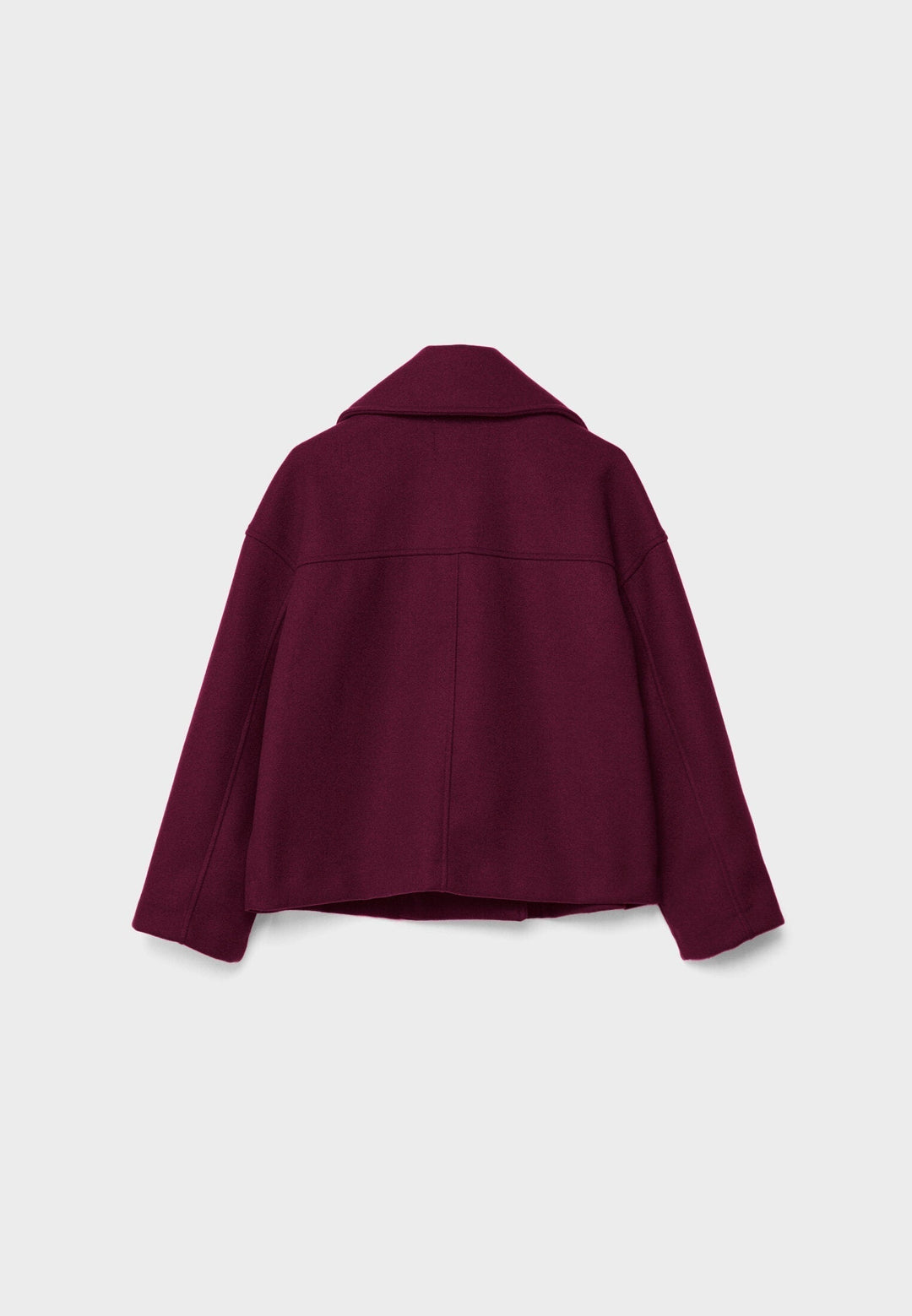 Veste courte femme, design chic, double boutonnage, mode féminine contemporaine.