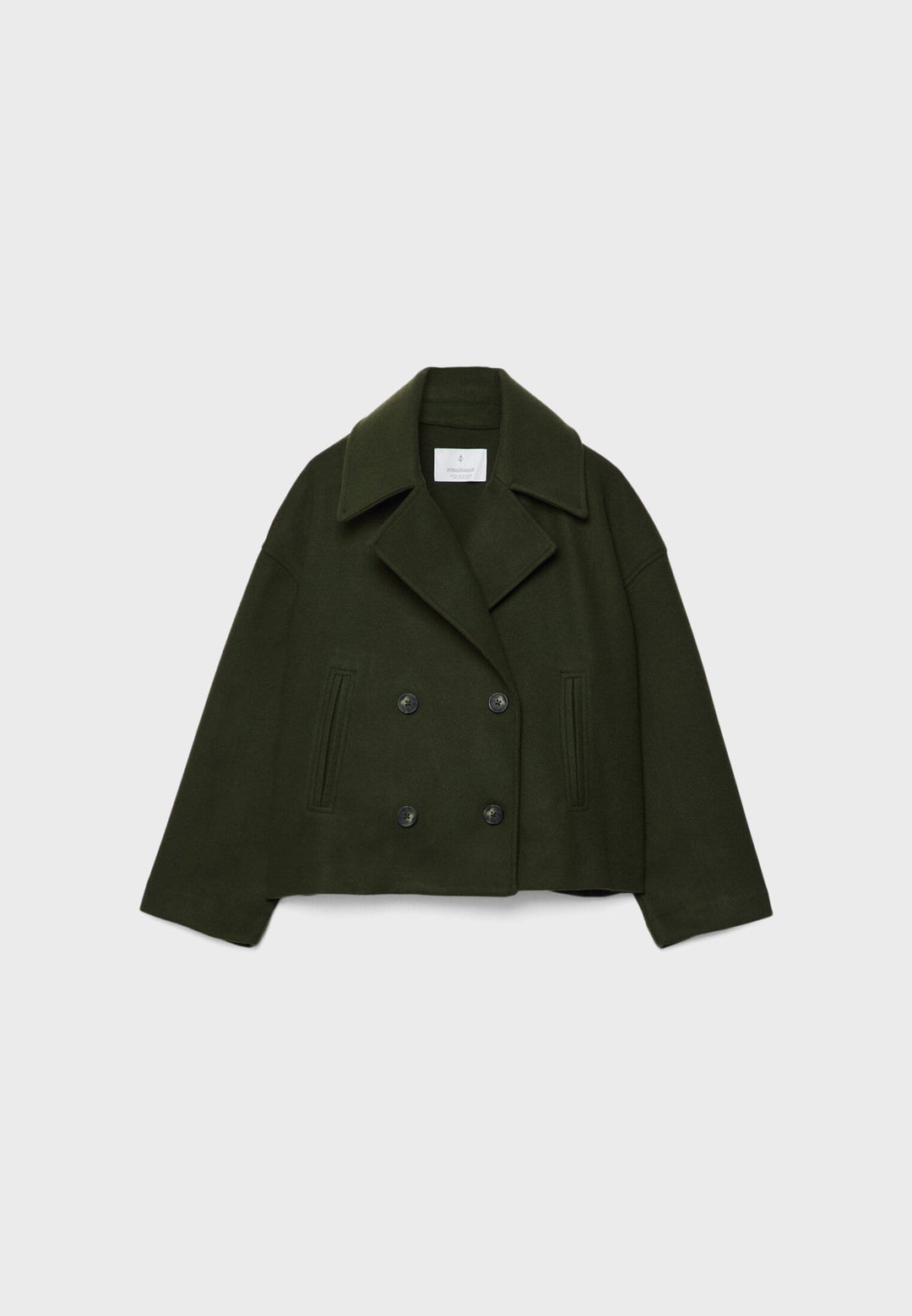 Veste tailleur femme, double boutonnage, élégante et moderne, parfaite pour les saisons froides.