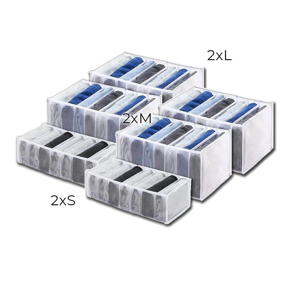 Organisateur souple pour rangement de vêtements, parfait pour placards et tiroirs, assure un dressing bien ordonné et sans-plis.