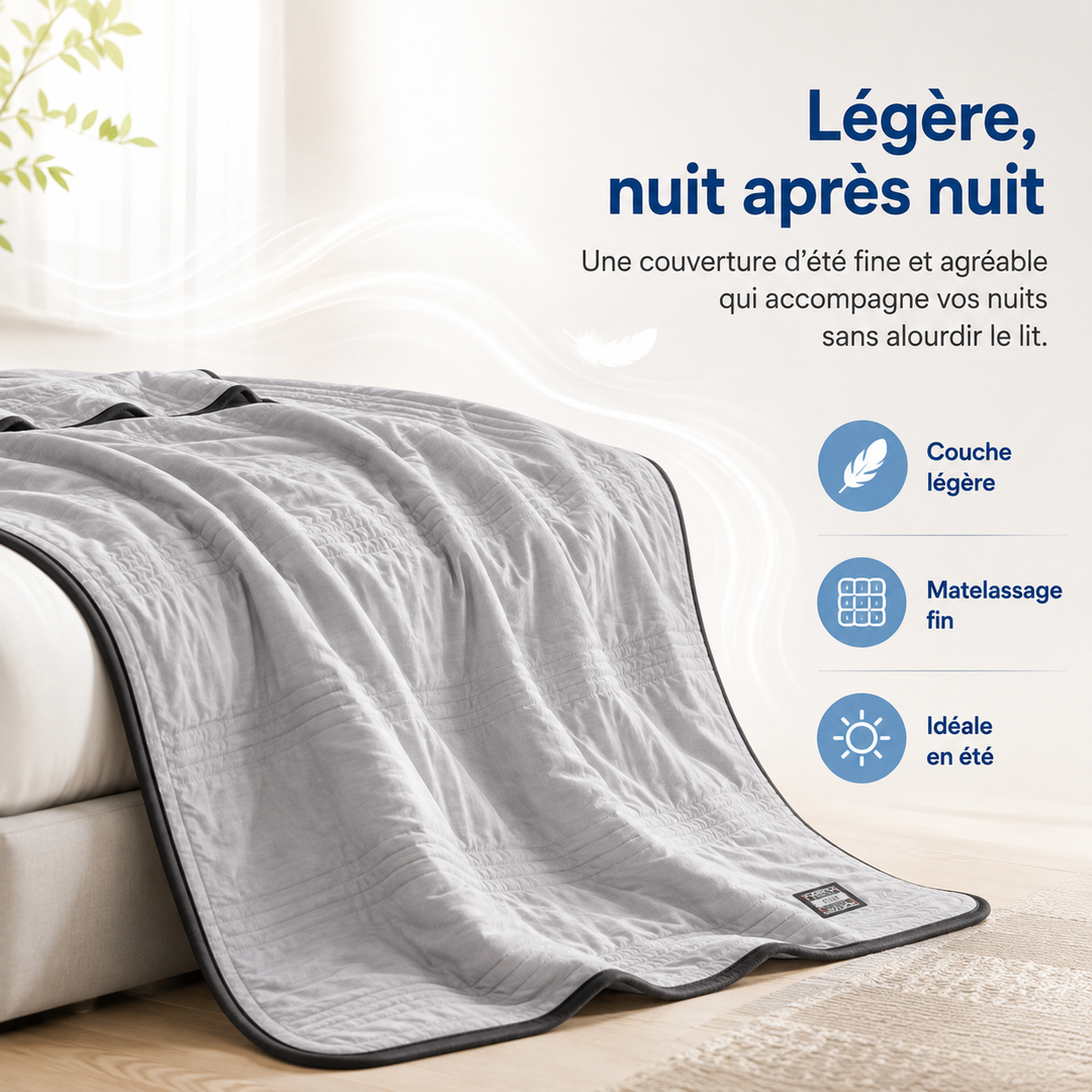 Fini les nuits chaudes avec cette couverture d'été rafraîchissante et légère pour un sommeil paisible.