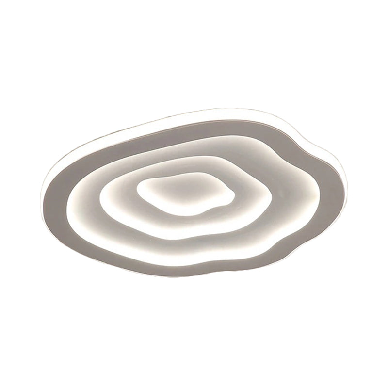 Lampe de plafond design ondulé à LED, en acrylique, éclairage intérieur contemporain.