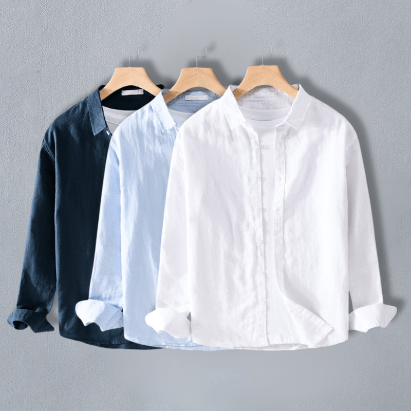 Chemise masculine Henderson, boutonnée, idéale pour la mode homme, alliant confort et allure chic intemporelle.