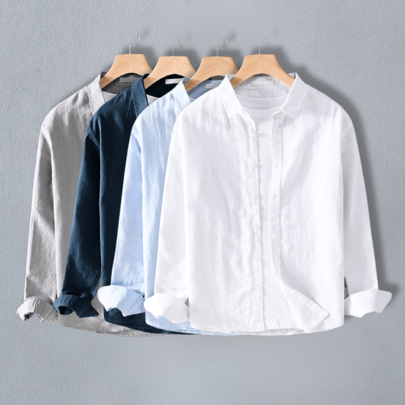 Détail d'une chemise boutonnée Henderson homme, coupe ajustée, parfaite pour un style élégant décontracté.