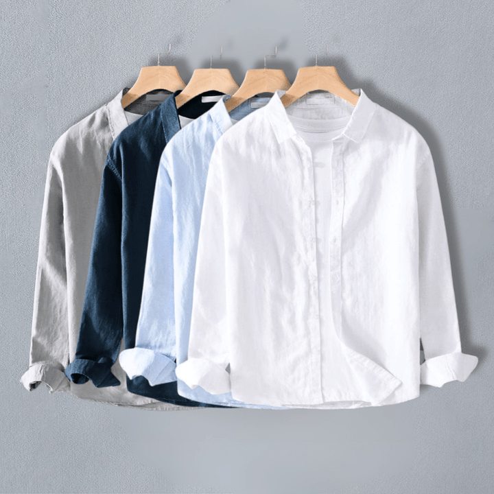 Détail d'une chemise boutonnée Henderson homme, coupe ajustée, parfaite pour un style élégant décontracté.