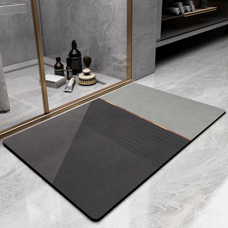 Tapis de bain moelleux DryWave, séchage ultra-rapide, antidérapant, garantit sécurité et confort dans la salle de bain.