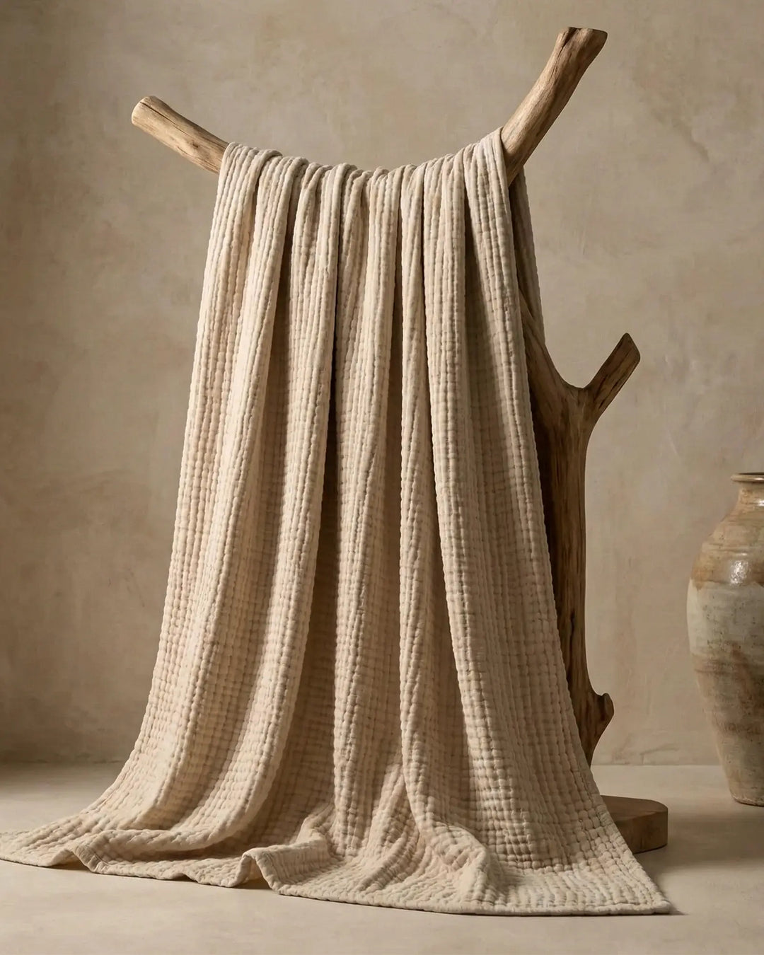 Couverture en gaze de coton douce et légère, parfait pour le confort de votre maison et décoration.