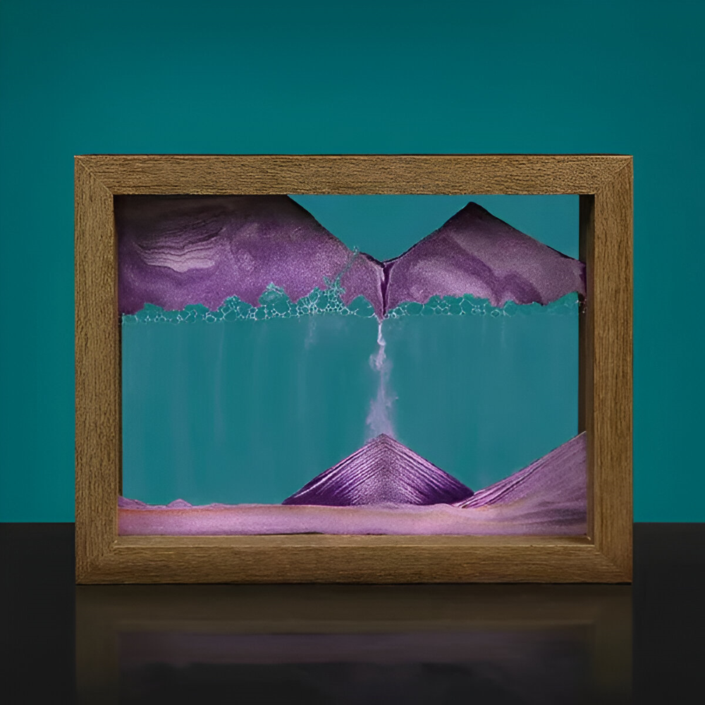 Créez une ambiance zen avec ce tableau de sable mouvant, décoration apaisante pour la maison.