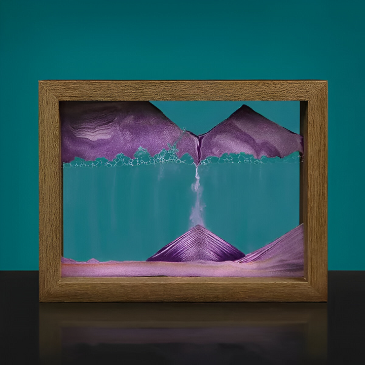 Créez une ambiance zen avec ce tableau de sable mouvant, décoration apaisante pour la maison.