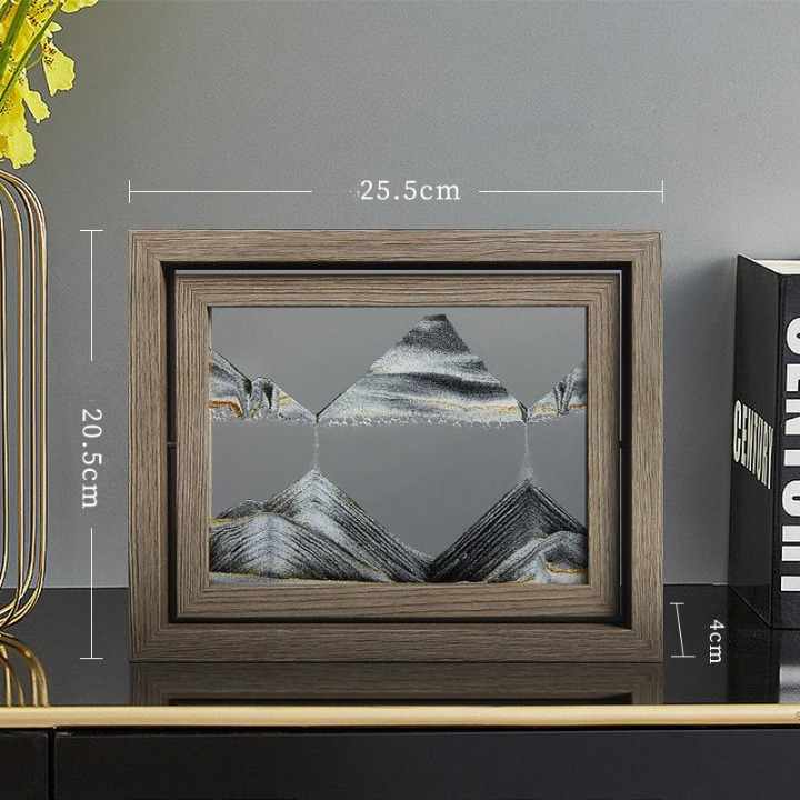 Cadeau bien-être : tableau de sable cinétique rotatif pour détente et décoration unique.