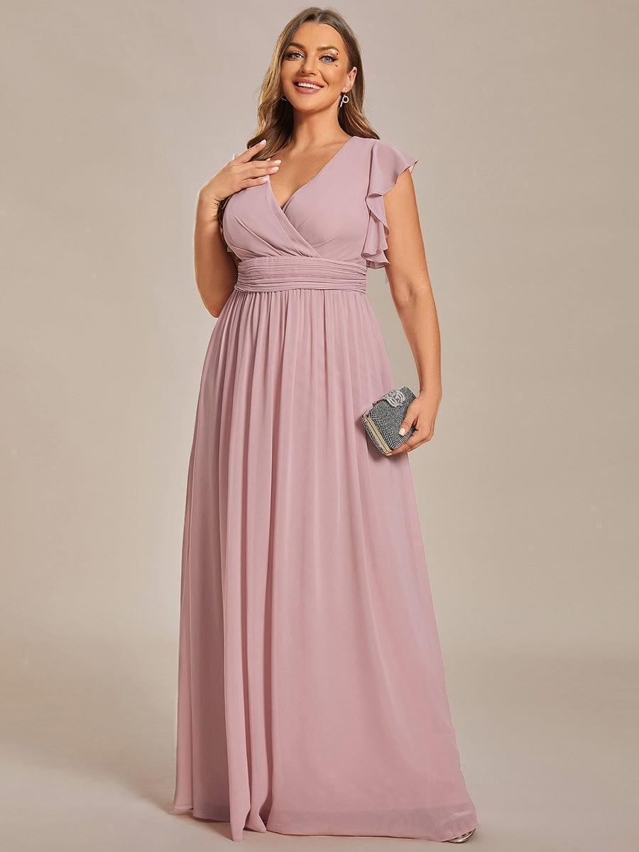 Robe de fête, dos ouvert, col en V, manches courtes. Élégante et confortable pour l'été.