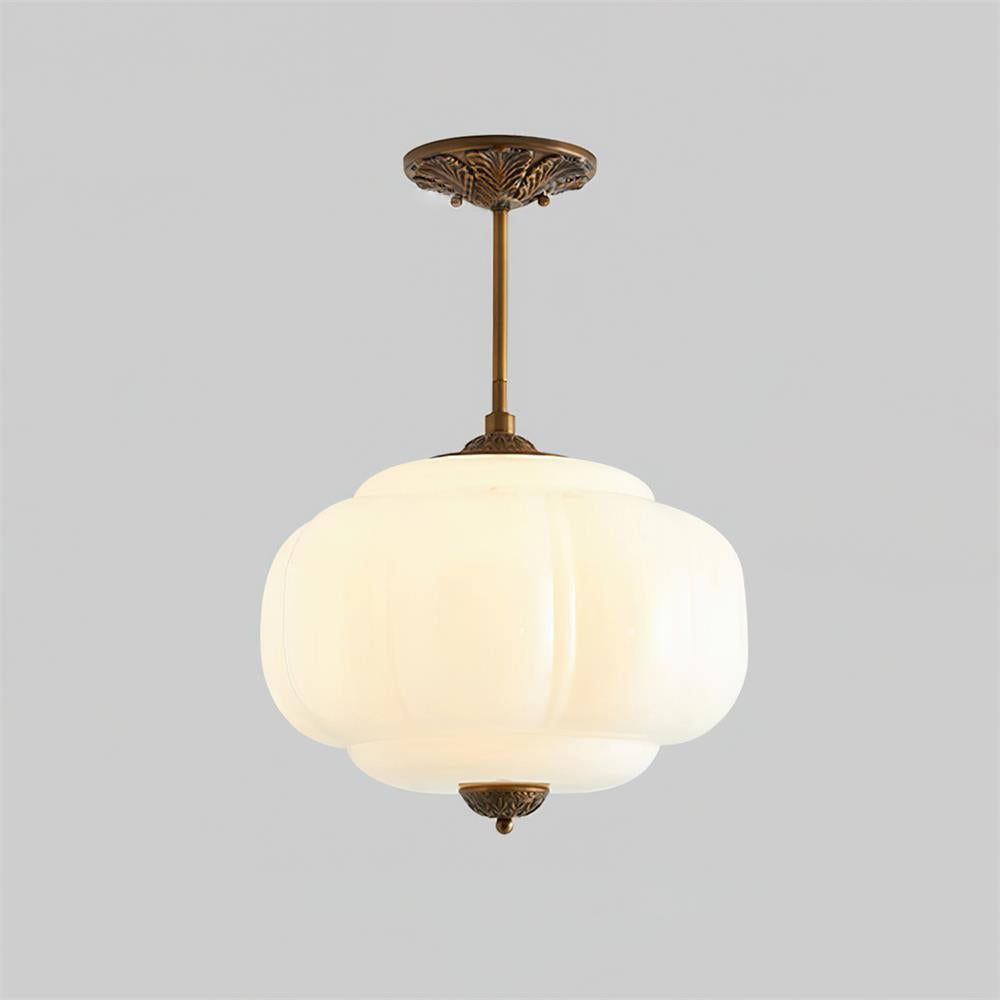 Lampe de plafond en verre, semi-encastrée, design moderne pour un éclairage de qualité.