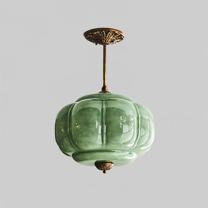 Lampe moderne à installer au plafond, verre diffusant, forme ronde, éclairage doux.