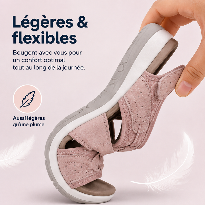 Mode femme : sandales orthopédiques Euphoria Elegance, élégantes avec un grand confort.