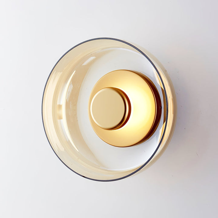 Lampe murale LED verre facetté, design scandinave, lumière froide, luminaire couloir.