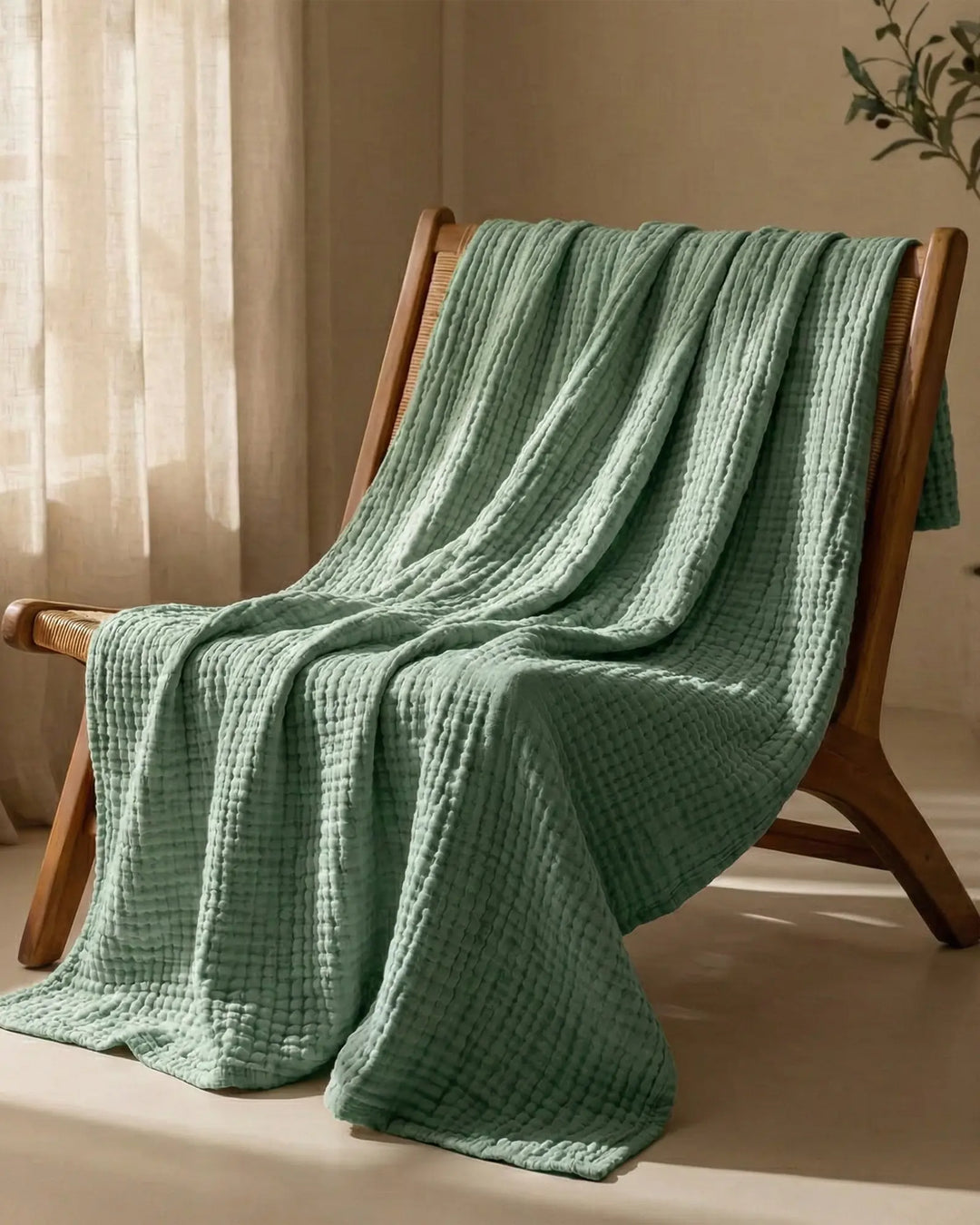 Plaid confortable en coton, doux au toucher, parfait pour votre lit ou pour décorer la maison.