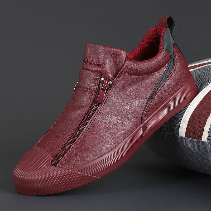 Chaussures homme Noah modernes avec fermeture éclair. Confortables et décontractées, elles allient mode et facilité au quotidien.