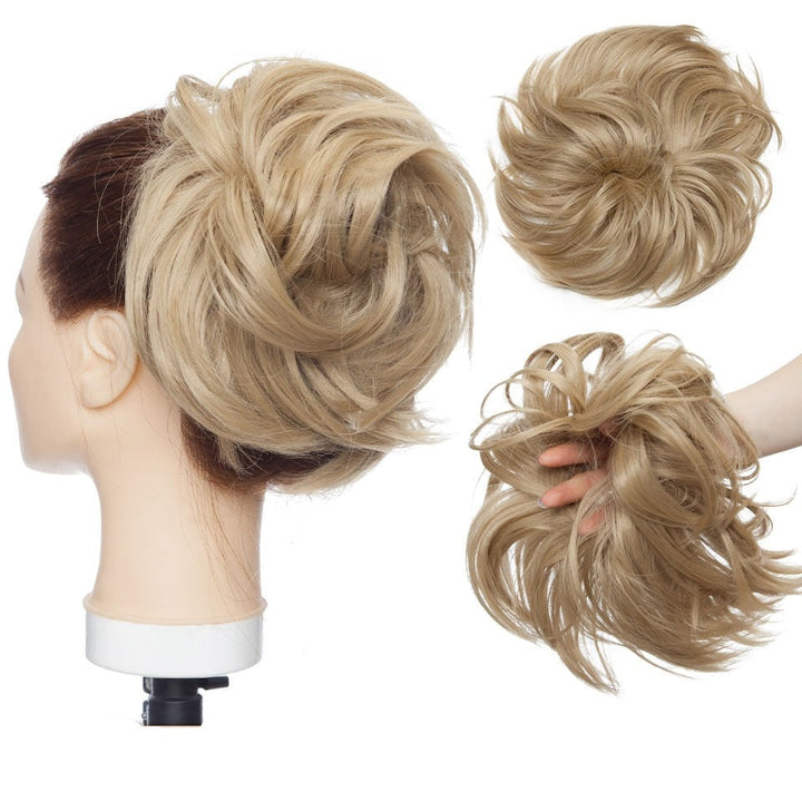 Coiffure facile: chignon désordonné synthétique, volume naturel pour toutes les femmes.