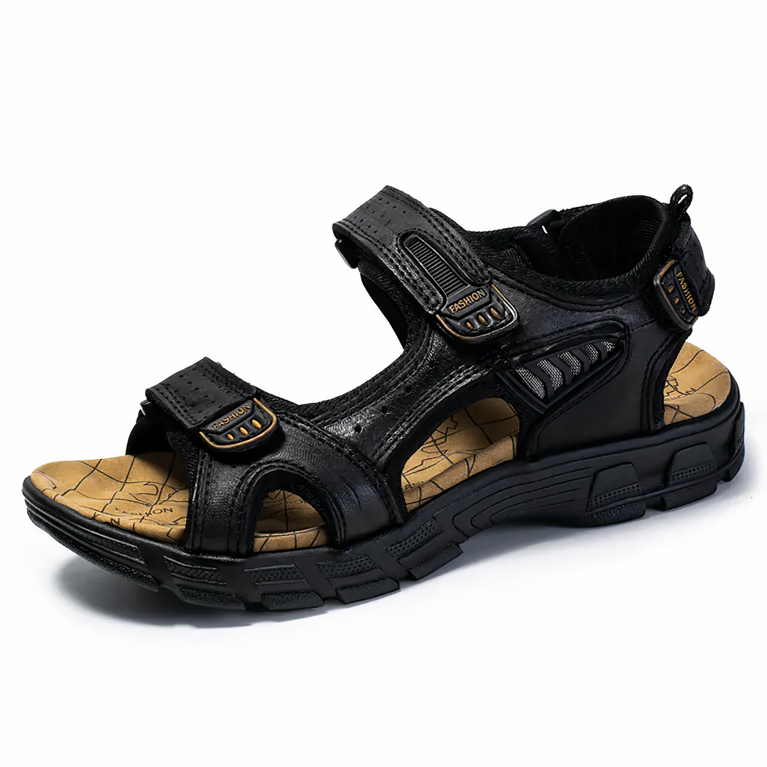 Sandales orthopédiques confortables pour hommes, soutien ergonomique des pieds, idéales pour soulager les douleurs et la marche estivale.