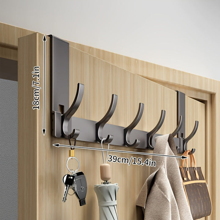Accroche-porte sans perçage pour vestiaire: optimise l'espace, garde manteaux et sacs organisés.