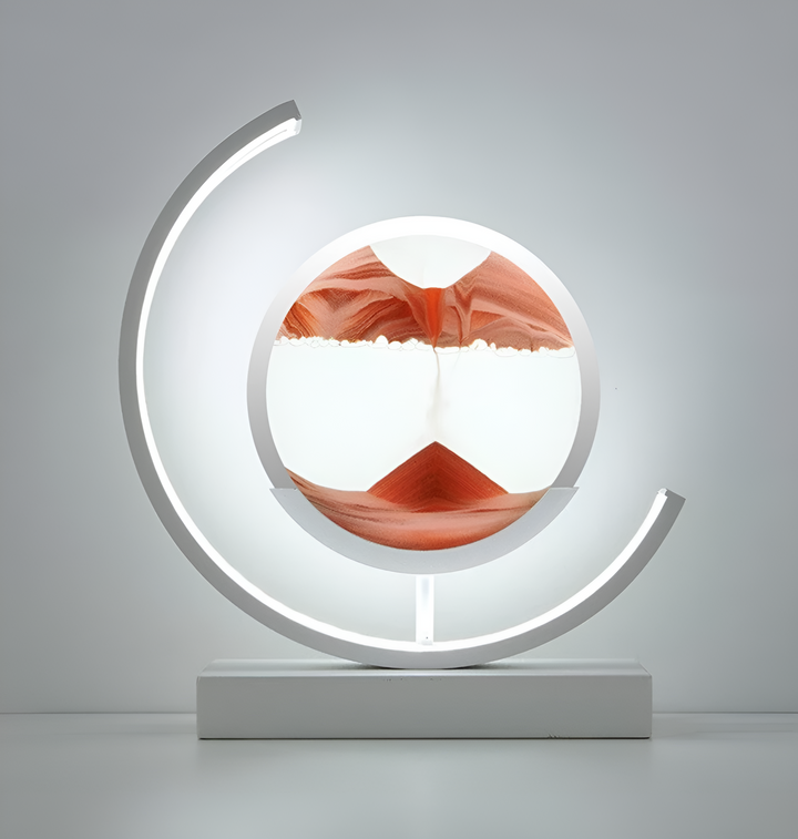 Élégante lampe LED Sandscape 3D à sable mouvant. Idéale comme décoration intérieure et lumière d'ambiance unique.